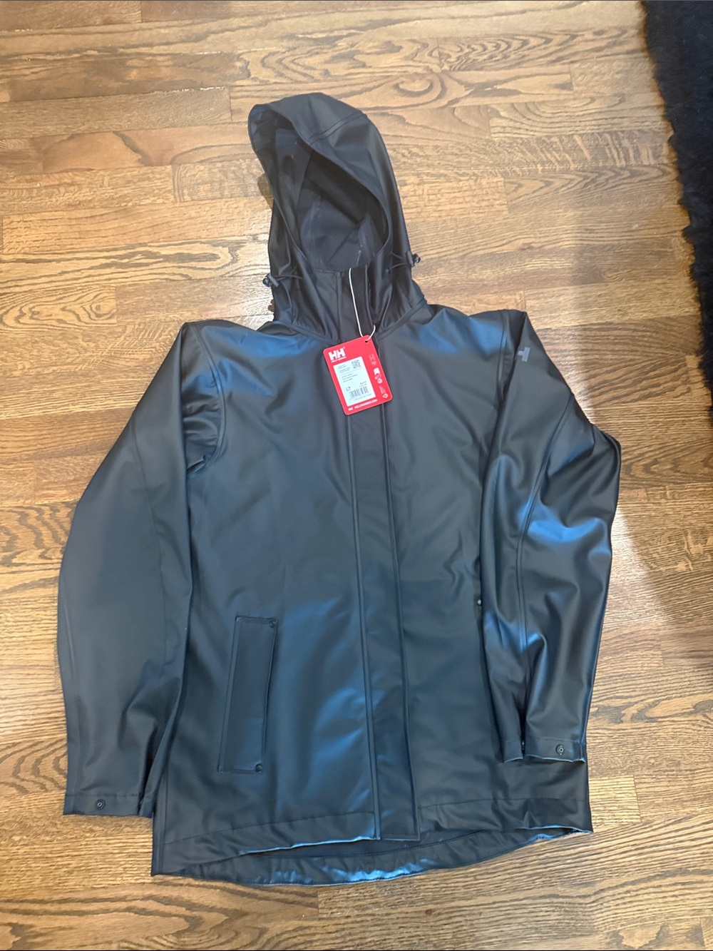 Helly Hansen Black Hooded Waterproof Shell Jacket